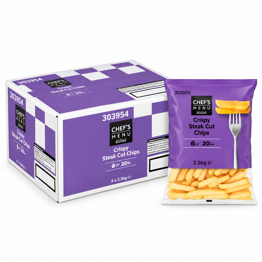 Chef's Menu Crispy Steak Cut Chips 2.5kg (Case of 4)