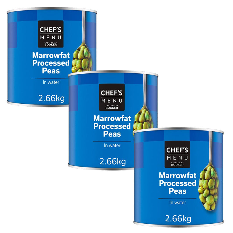 Chef's Menu Marrowfat Processed Peas 2.66kg Catering Cans – 3 & 6 Cans