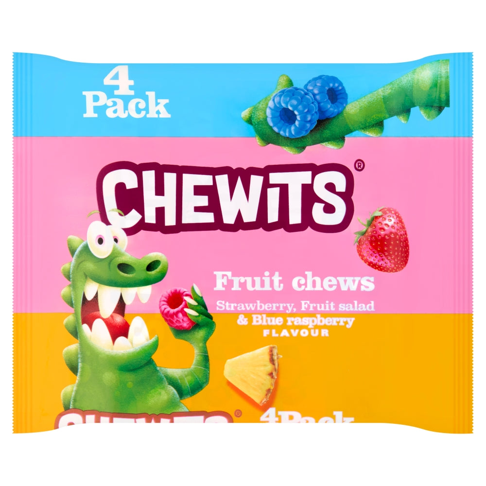 Chewits Fruit Chews Multipack 13 x (4 x 30g) Strawberry Fruit Salad Blue Raspberry