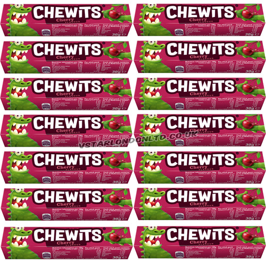 Chewits Cherry Flavour Stick Pack 30g (20 & 40 Packs)