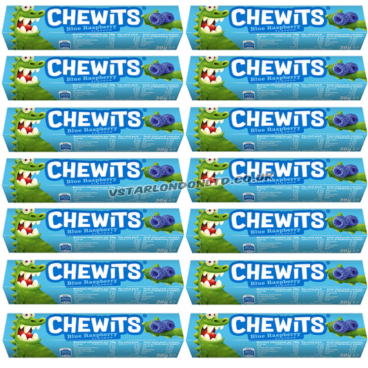 Chewits Blue Raspberry Flavour Stick Pack 30g (20 & 40 Packs)