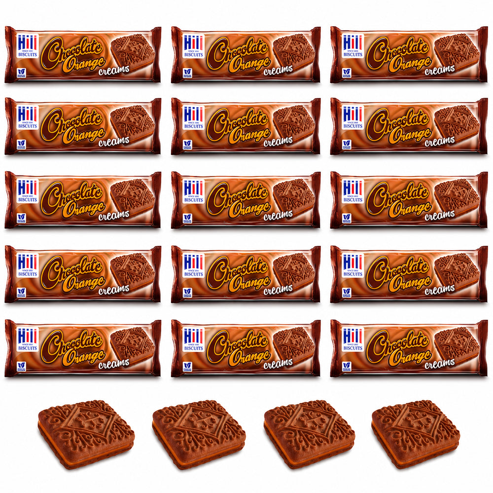 Hill Chocolate Orange Cream Biscuits 150g (15 Packs)