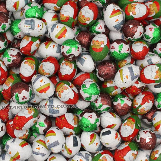 Christmas Foiled Chocolate Flavoured Shapes 1kg – 3kg