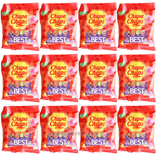 Chupa Chups 10-Piece Lollipops – Pack of 12 | Delicious Assorted Flavours