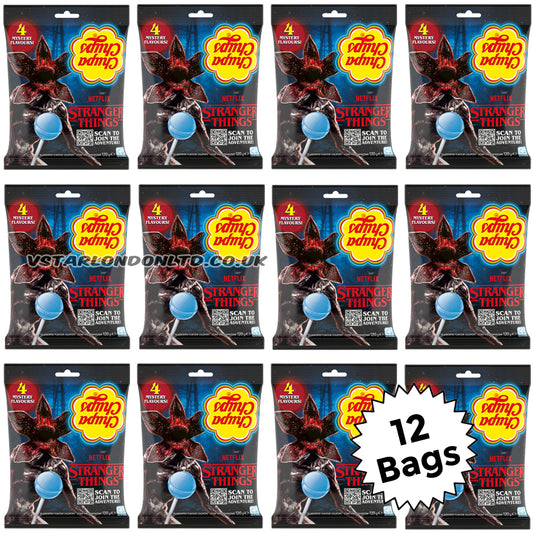 Chupa Chups Stranger Things 4 Flavours Lollipops 120g (6 & 12 Bags)