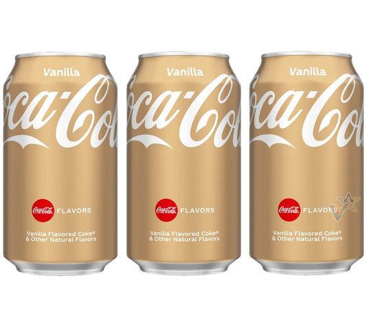 Coca Cola Vanilla Flavoured Soft Drink 3 x 355ml Cans