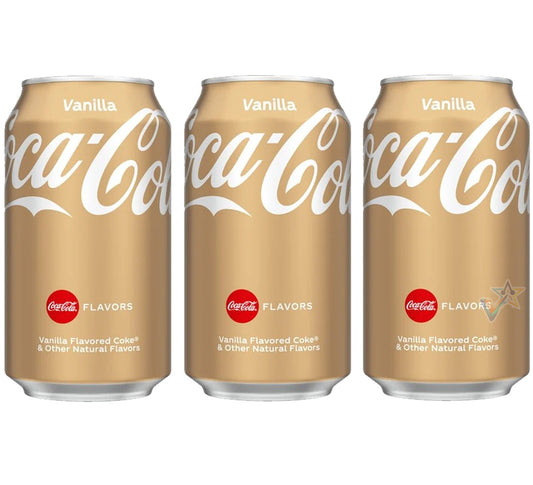 Coca Cola Vanilla Flavoured Soft Drink 3 x 355ml