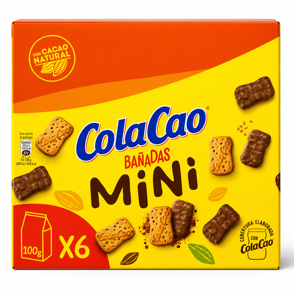 ColaCao Mini Cocoa Coated Biscuits 100g (Pack of 6)
