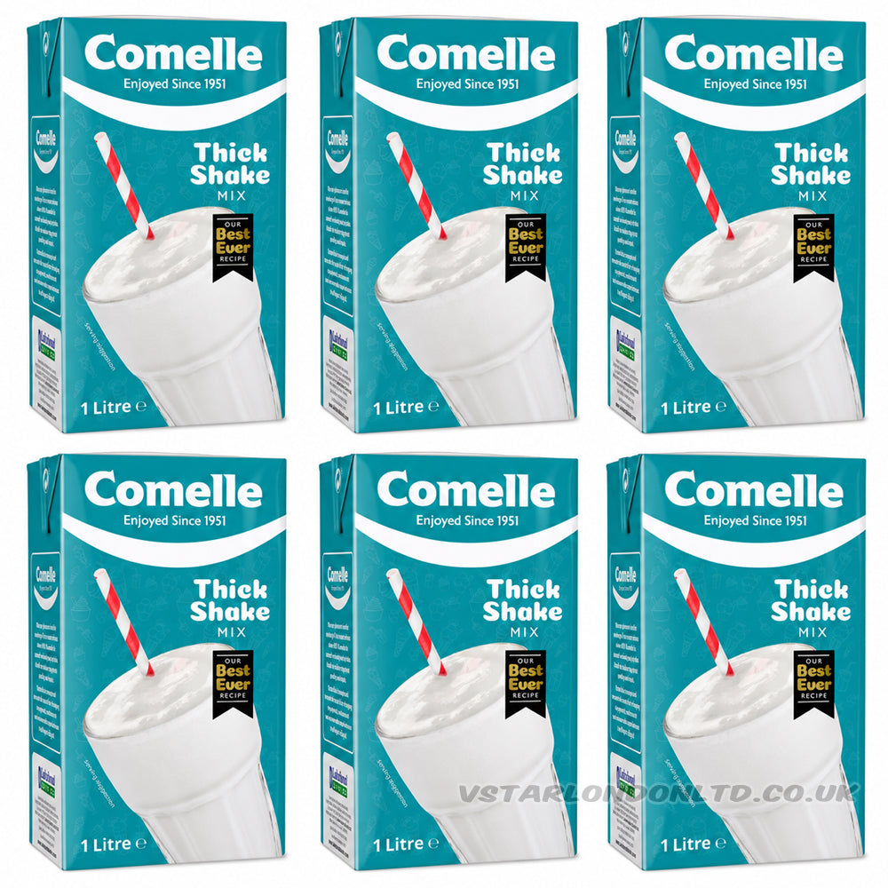 Comelle Thick Shake Mix Vanilla 1 Litre (6 & 12 Pack)