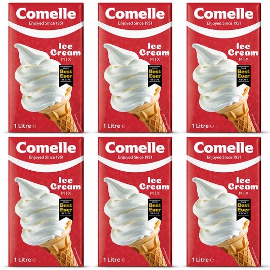 Comelle Vanilla Soft Serve Ice Cream Mix 1L (6 & 12 Boxes)