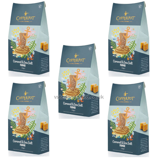 Copperpot Caramel and Sea Salt Butter Fudge Box 150g