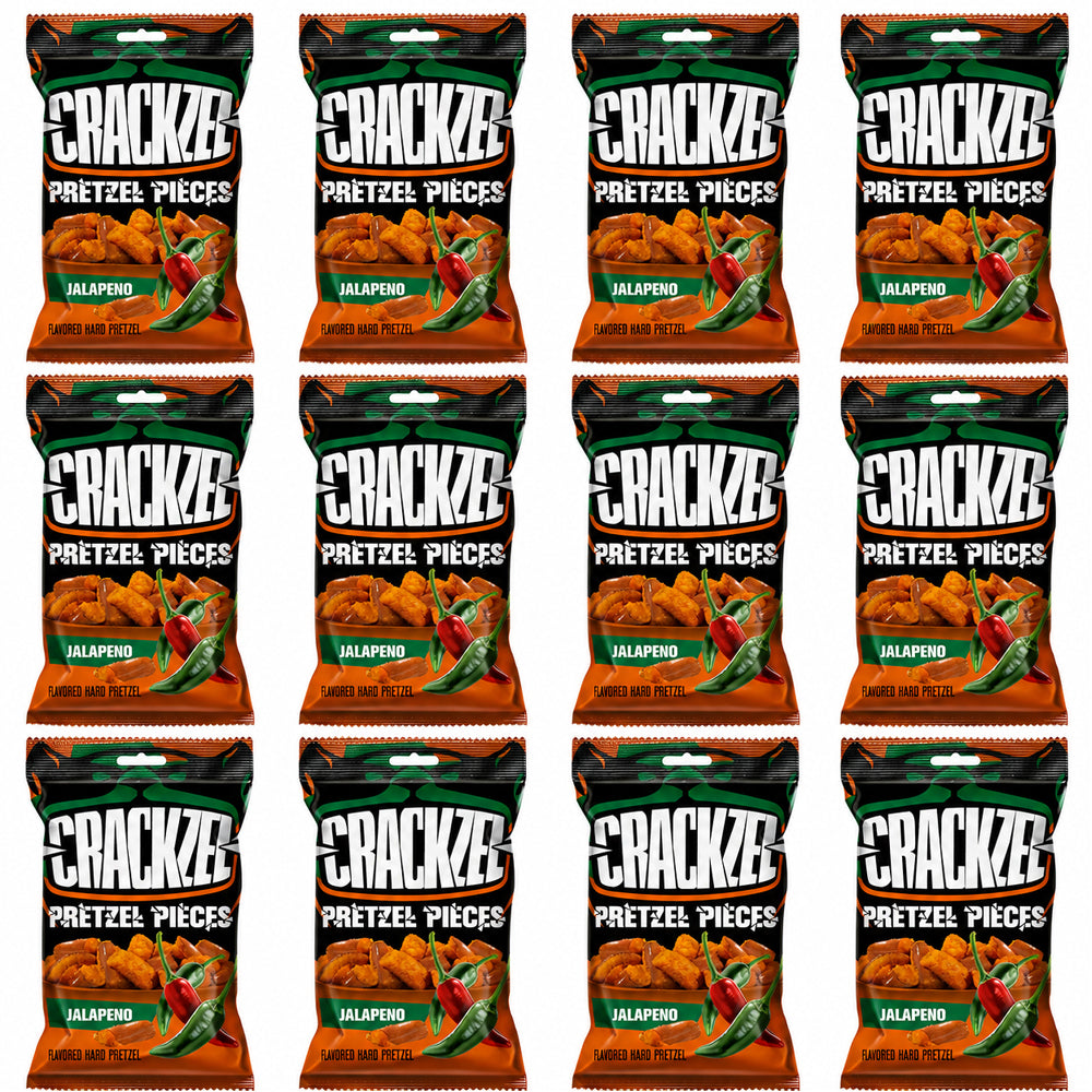 Crackzels Pretzel Pieces Jalapeño 85g (12 & 24 Bags) Halal Snack