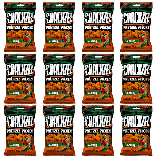 Crackzels Pretzel Pieces Jalapeño 85g (12 & 24 Bags) Halal Snack