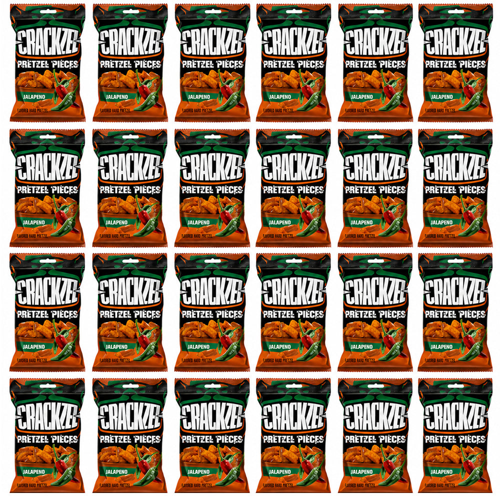 Crackzels Pretzel Pieces Jalapeño 85g (12 & 24 Bags) Halal Snack