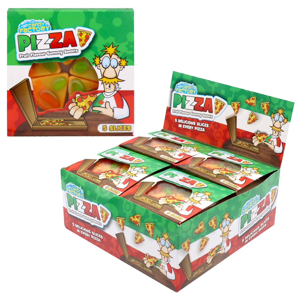 Crazy Candy Factory Gummy Pizza Slices 21g (Box of 24)