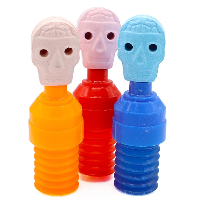 Crazy Candy Factory Skull Suckers 40g x 12 – Sour Liquid Halloween Lollipops