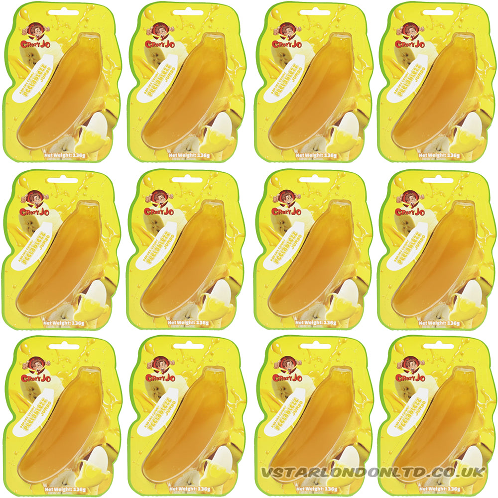 Crazy Jo Peelablezz Jumbo Banana Gummy 136g (6 & 12 Packs)