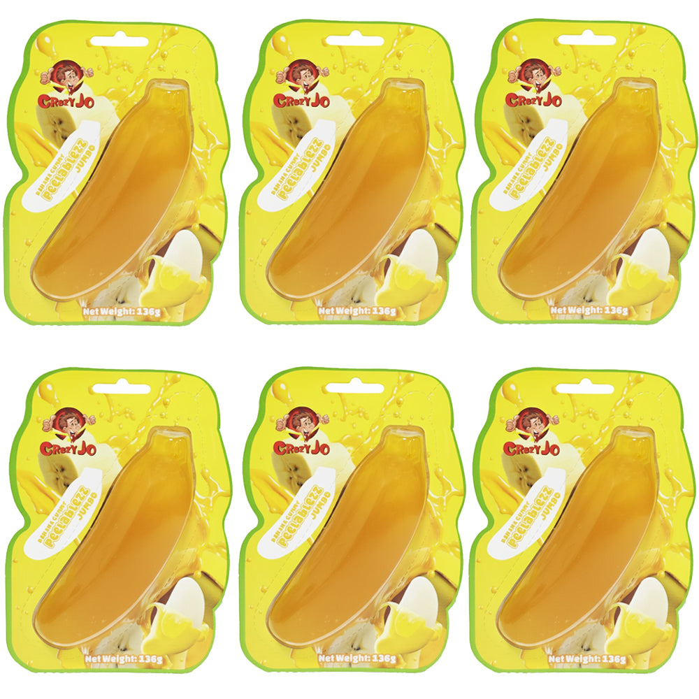 Crazy Jo Peelablezz Jumbo Banana Gummy 136g (6 & 12 Packs)