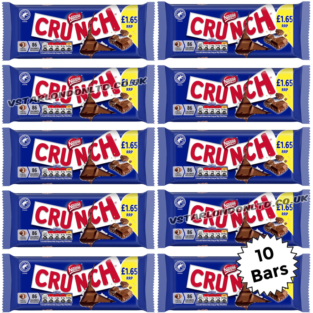Crunch Milk Chocolate Bar 100g PMP £1.65 (10 & 20 Bars)