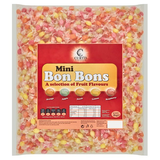 Curtis Mini Bon Bons 3kg | Assorted Fruit Flavoured Hard Caramels
