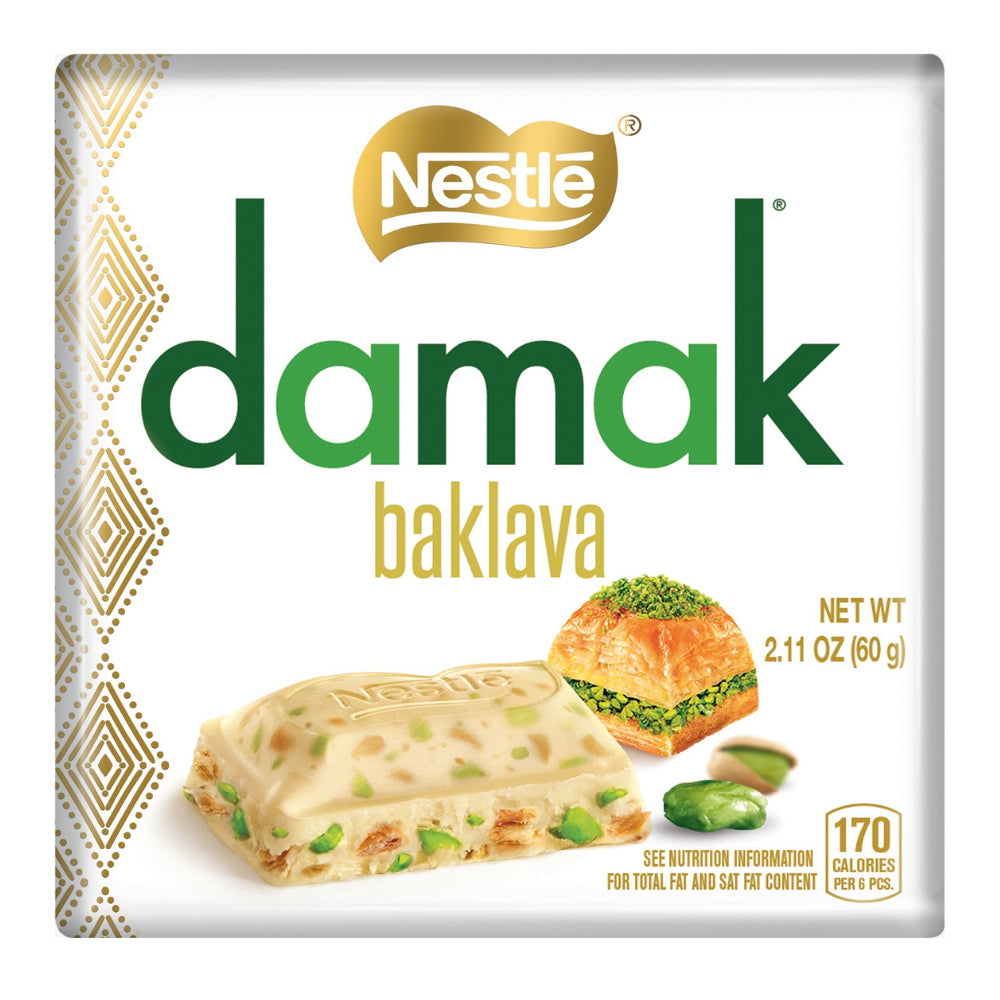 Nestlé Damak White Chocolate with Pistachios & Baklava 60g (Box of 6)