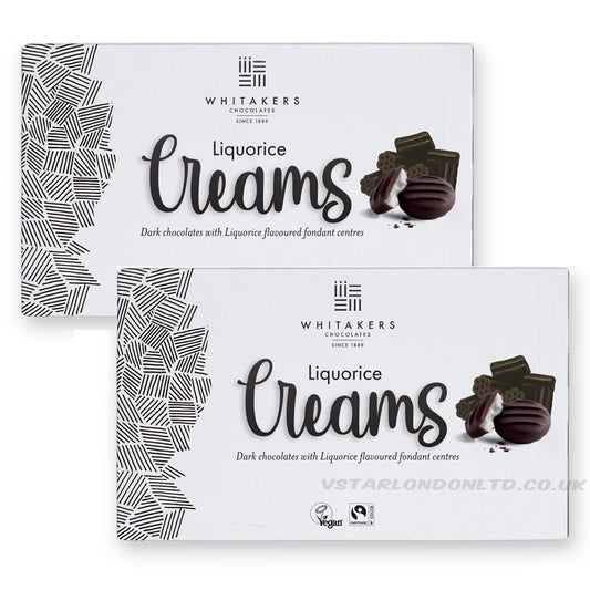Whitakers Dark Chocolate Liquorice Fondant Creams 2 x 150g