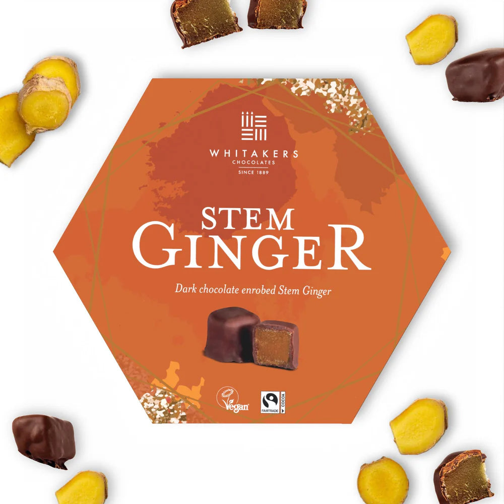 Whitakers Dark Chocolate Ginger Gift Box 180g
