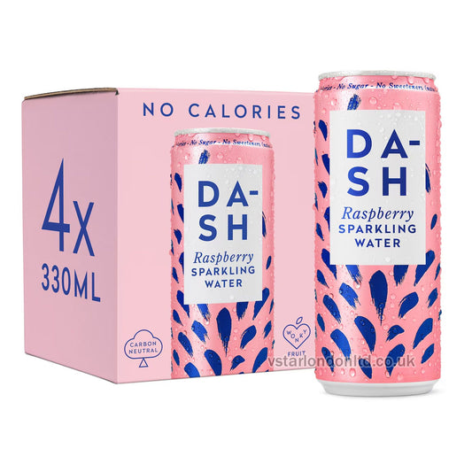 Dash Sparkling Water – 4 x 330ml (Multiple Flavours)