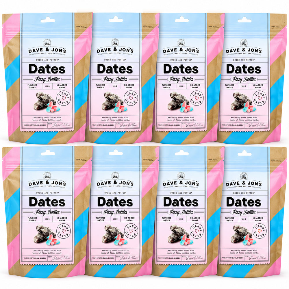 Dave & Jon's Fizzy Bottles Dates 125g (8 & 16 Bags)
