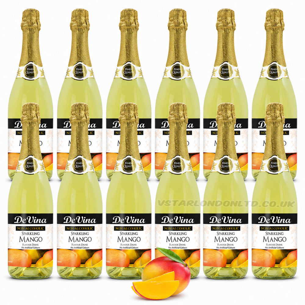 De Vina Sparkling Drink 750ml Mixed Flavours (6 & 12 Bottles)