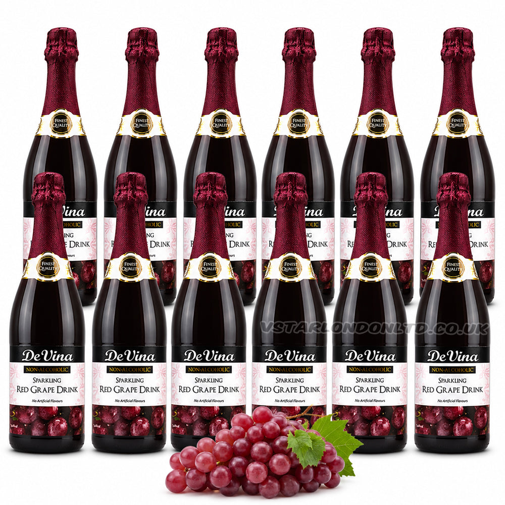 De Vina Sparkling Drink 750ml Mixed Flavours (6 & 12 Bottles)