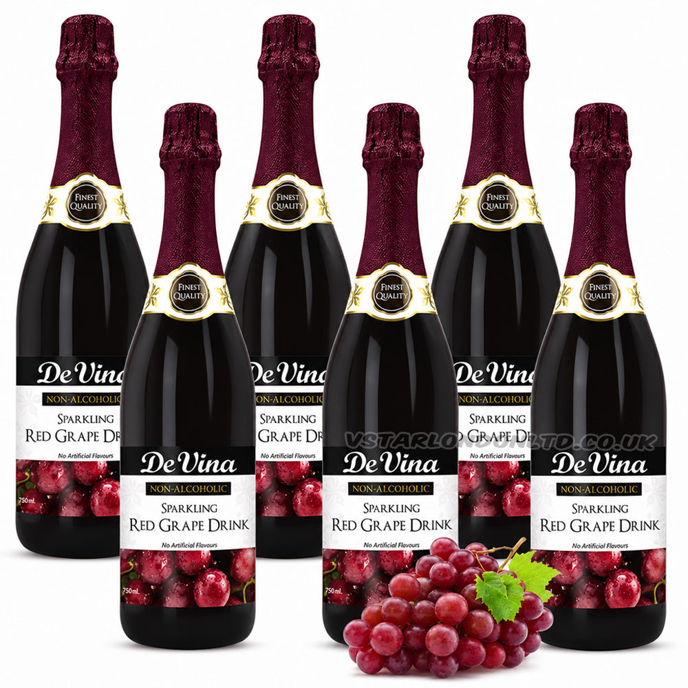 De Vina Sparkling Drink 750ml Mixed Flavours (6 & 12 Bottles)