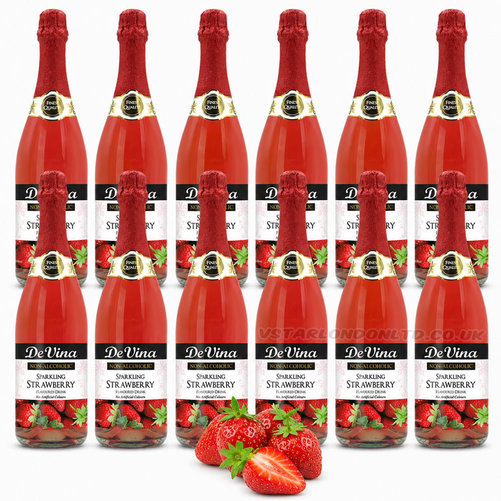 De Vina Sparkling Drink 750ml Mixed Flavours (6 & 12 Bottles)