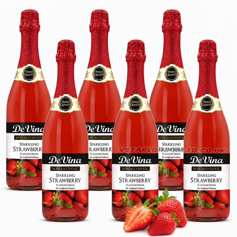 De Vina Sparkling Drink 750ml Mixed Flavours (6 & 12 Bottles)
