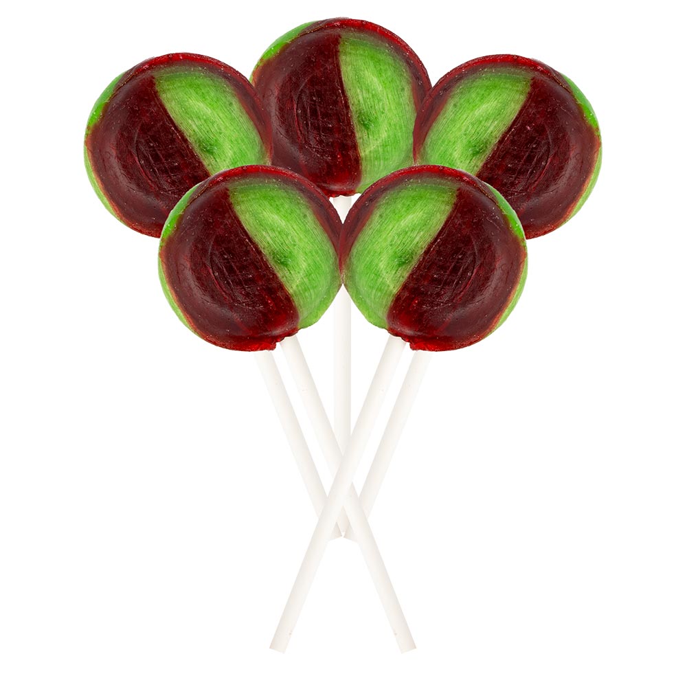 Dobsons Cherry Limeade Mega Lollies Jar 1.9kg – 90 Unwrapped Lollipops