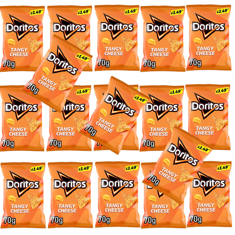 Doritos Tangy Cheese Tortilla Chips Crisps 70g PMP (9 & 18 Packs)