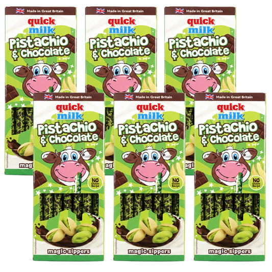 Dr Moo Quick Milk Pistachio Straws 13 Pack 78g (Pack of 6)