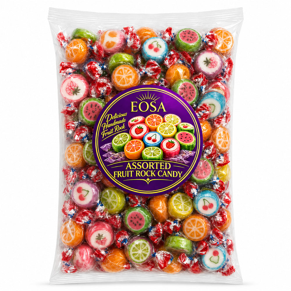 EOSA Mixed Fruit Rock Candy 1kg Traditional Hard Sweets