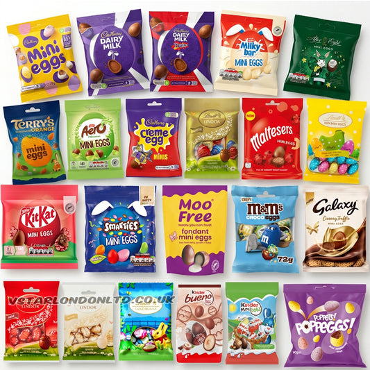 Easter Mini Chocolate Eggs Random Mixed Bag (6, 12 or 24 Packs)