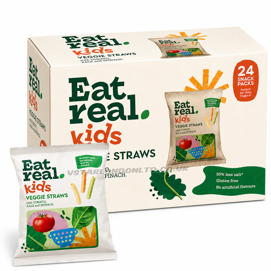 Eat Real Veggie Straws Kale Tomato & Spinach 20g (Box of 24)