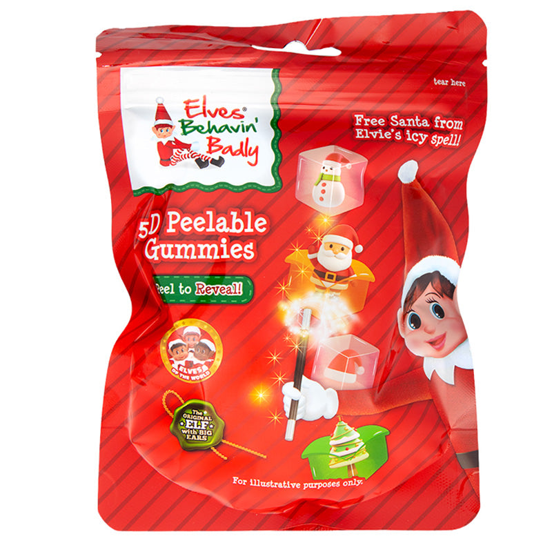 Elves Behavin' Badly 5D Peelable Fruit Gummies 60g Ice Cube Sweets – 12 Pouches