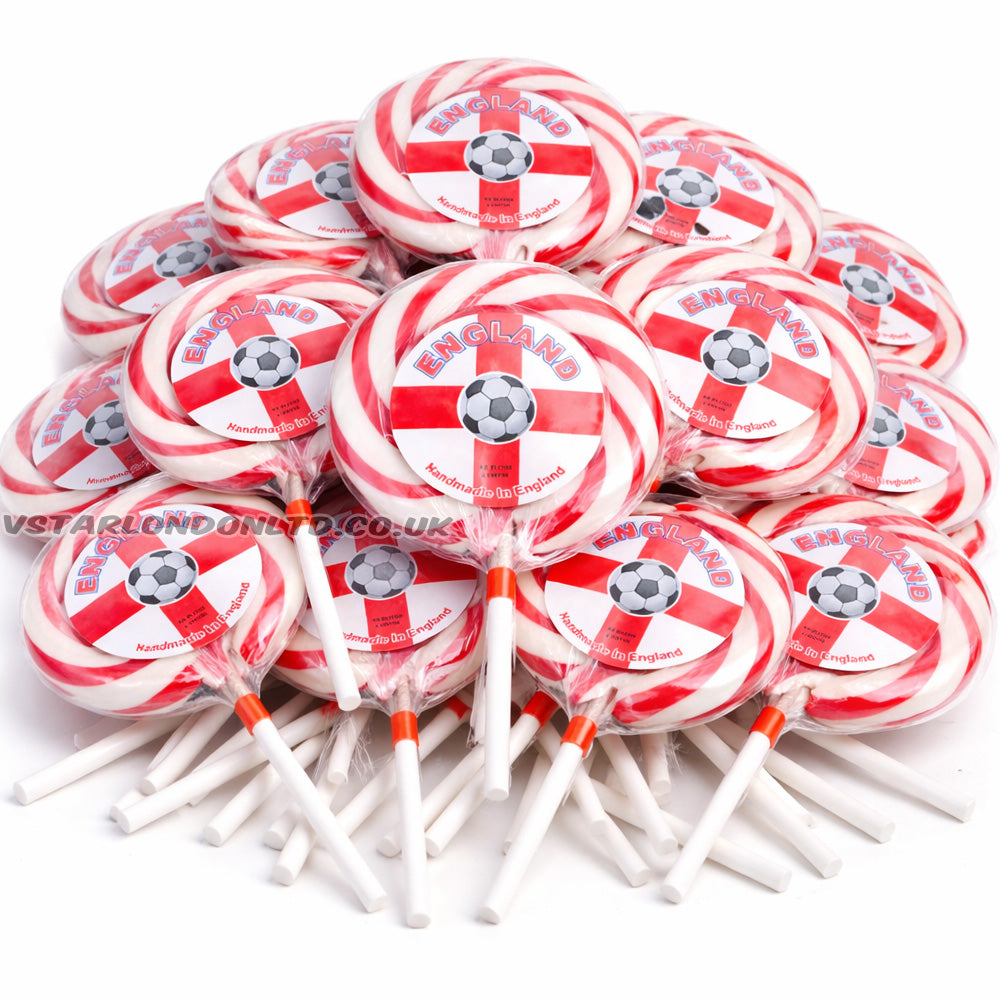 McAdams England FIFA World Cup 2026 Football Wheel Lollipops (15 & 30 Count)