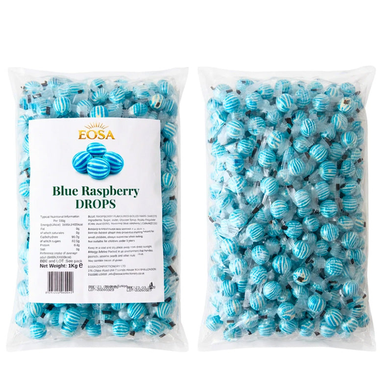 EOSA Hard Boiled Sweets & Rock Candy 1kg – 18 Fruit Flavours