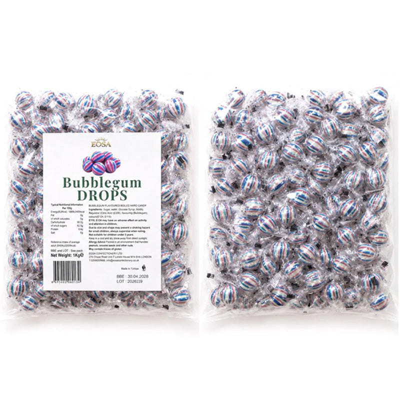 EOSA Hard Boiled Sweets & Rock Candy 1kg – 18 Fruit Flavours