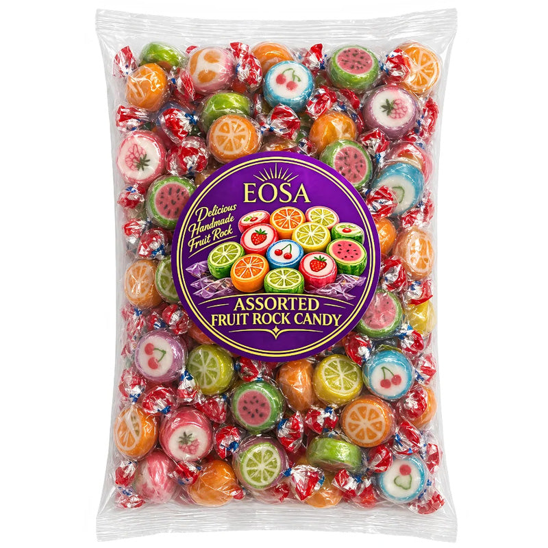 EOSA Hard Boiled Sweets & Rock Candy 1kg – 18 Fruit Flavours