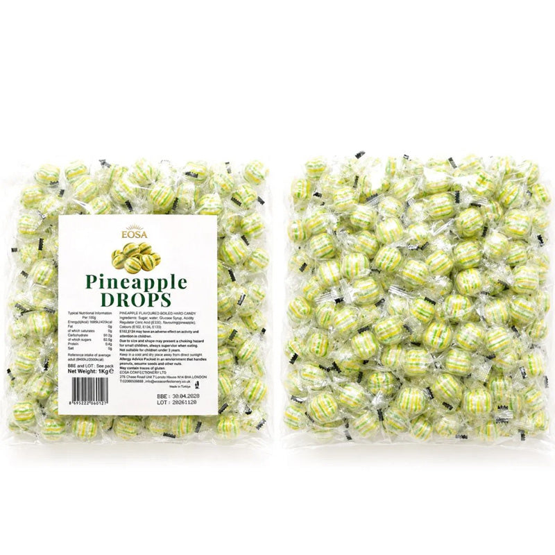 EOSA Hard Boiled Sweets & Rock Candy 1kg – 18 Fruit Flavours