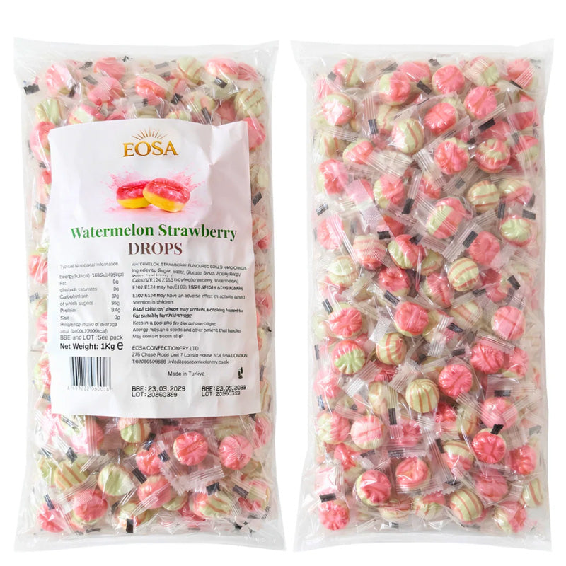 EOSA Hard Boiled Sweets & Rock Candy 1kg – 18 Fruit Flavours