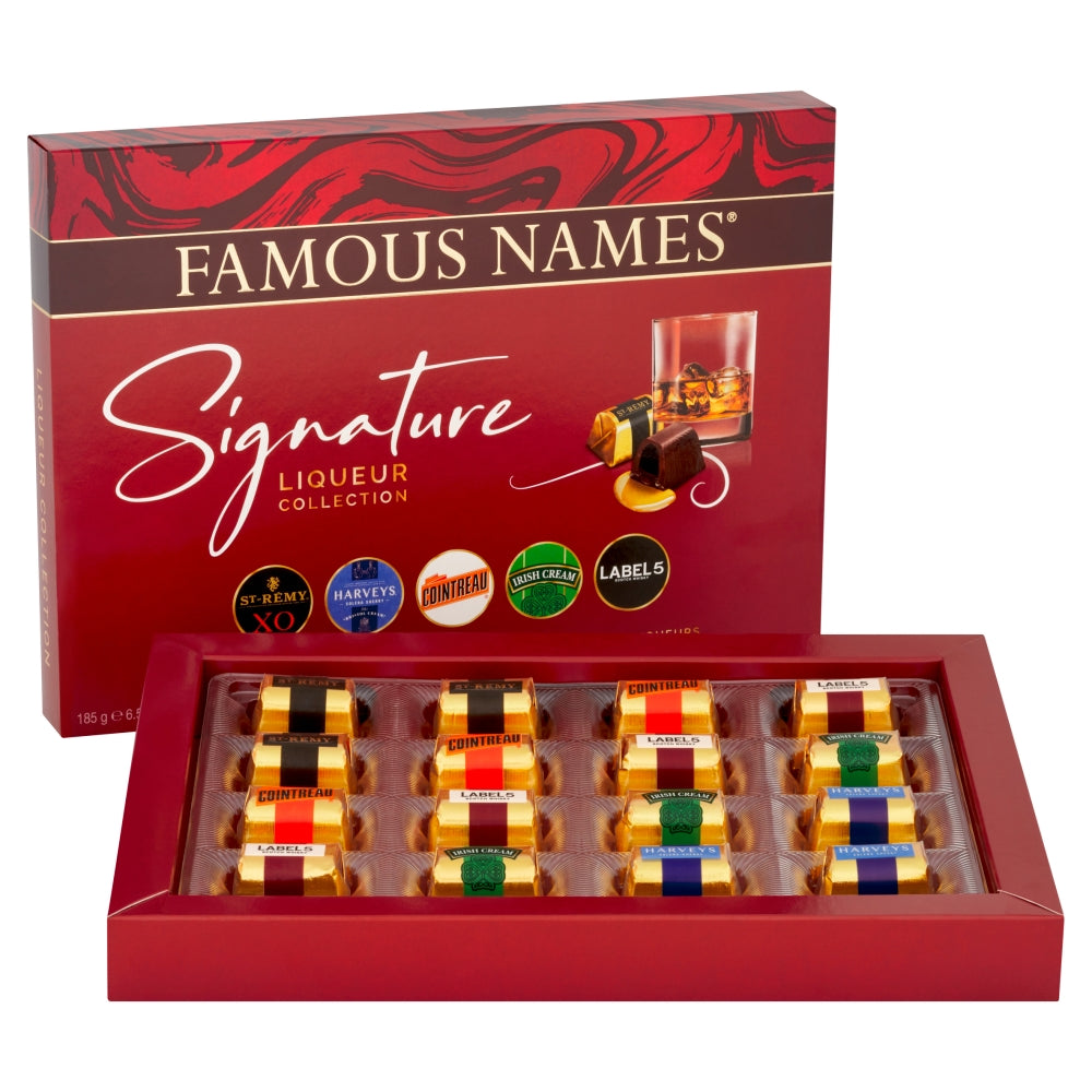 Famous Names Signature Chocolate Liqueurs Collection 185g (16 Pieces)