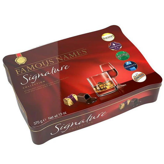 Famous Names Signature Chocolate Liqueurs Tin 370g