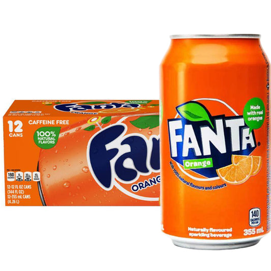 Fanta Orange Soda – 12 Pack (355ml Cans)